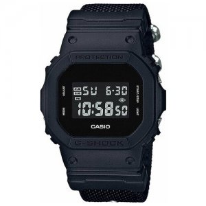 Наручные часы G-Shock Японские Casio DW-5600BBN-1E с хронографом, черный. Цвет: черный