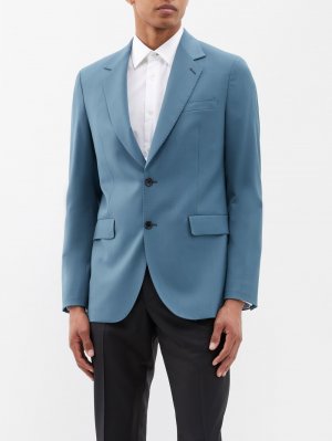 Костюмный пиджак super 110s из шерсти и твила, синий Paul Smith