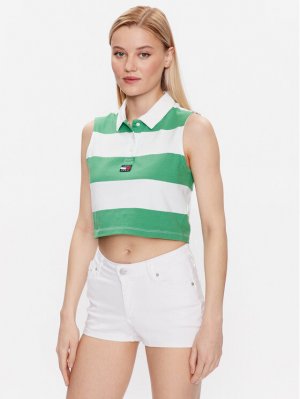 Рубашка-поло свободного кроя , зеленый Tommy Jeans