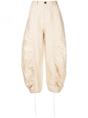 Укороченные брюки палаццо Renli Su. Цвет: бежевый