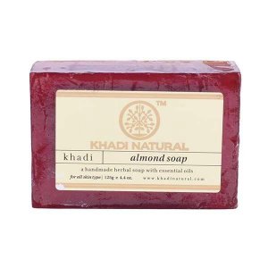Натуральное мыло ручной работы с Миндалём: для питания и увлажнения кожи (125 г), Almond Soap Hand made, Khadi Natural