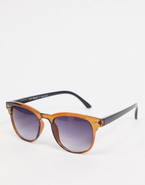 Коричневые стильные солнцезащитные очки -Коричневый цвет AJ Morgan