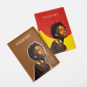 Подарочный набор: 2 обложки для паспорта, цвет коричневый/желтый No brand. Цвет: желтый, коричневый