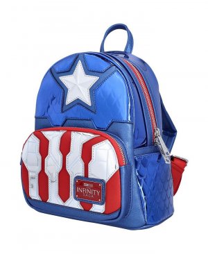 Мини-рюкзак для косплея Marvel Captain America Shine, синий Loungefly