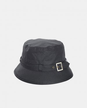 Черная шапка из вощеного хлопка , черный Barbour