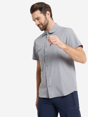 Рубашка с коротким рукавом мужская, Серый Outventure. Цвет: серый