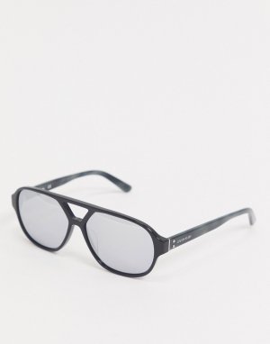 Солнцезащитные очки в крупной оправе -Черный Calvin Klein