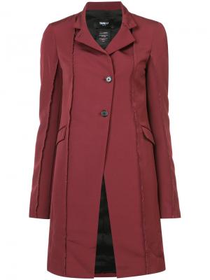 Пальто с необработанными краями Yang Li. Цвет: красный