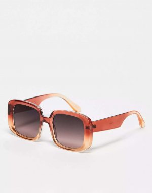 Огромные квадратные солнцезащитные очки с оранжевым эффектом омбре Jeepers Peepers