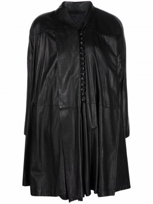 1980s single-breasted leather jacket Gianfranco Ferré Pre-Owned. Цвет: черный