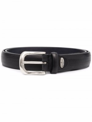 Textured leather buckle belt Corneliani. Цвет: черный