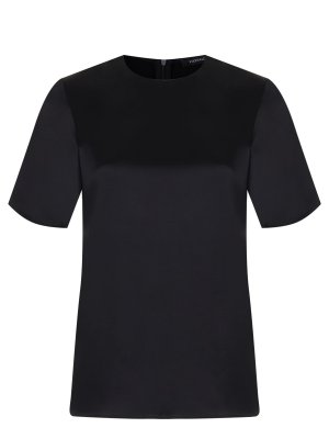Блуза из вискозы VASSA&CO. Цвет: черный