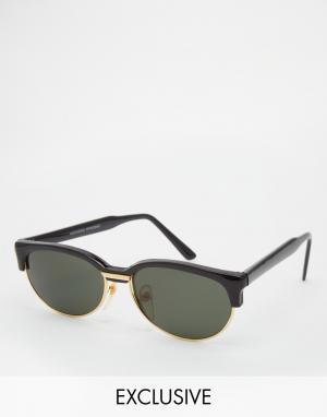 Солнцезащитные очки в стиле ретро Reclaimed Vintage. Цвет: черный