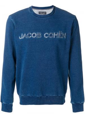 Logo embroidered sweatshirt Jacob Cohen. Цвет: синий