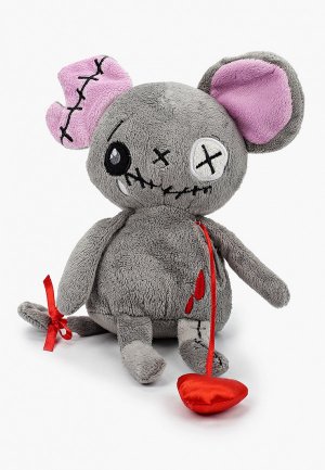 Игрушка мягкая Magic Bear Toys Мышь Живое Сердце, 20 см.. Цвет: серый