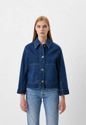 Куртка джинсовая Emporio Armani. Цвет: синий