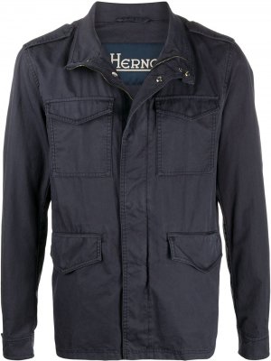 Куртка-рубашка на молнии Herno. Цвет: синий