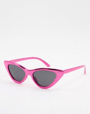 Солнцезащитные очки с оправой формы кошачий глаз -Розовый цвет AJ Morgan