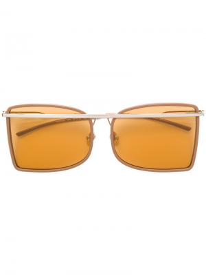 Солнцезащитные очки в квадратной оправе Calvin Klein 205W39nyc. Цвет: нейтральные цвета