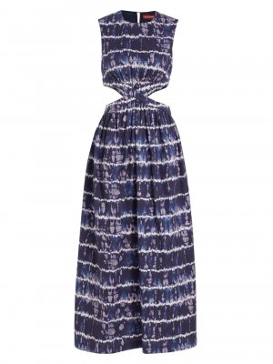 Платье миди с вырезами Ashima Dyed , синий Altuzarra