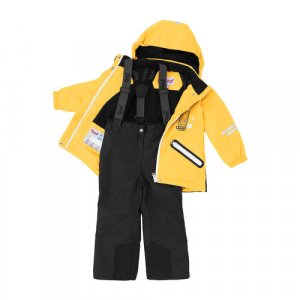 Комплект верхней одежды Айза, размер 128, желтый, черный Oldos. Цвет: желтый/черный