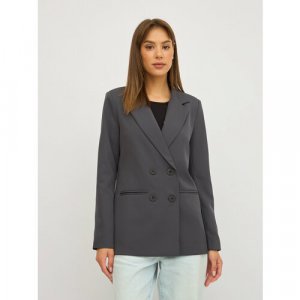 Пиджак , размер 50, серый Olya Stoforandova. Цвет: серый/темно-серый