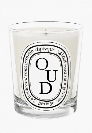 Свеча ароматическая Diptyque Oud/Уд, 190 г. Цвет: белый