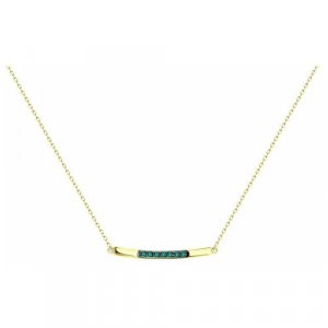Колье из желтого золота с изумрудами 53-270-01618-2, размер 3842 см Diamant