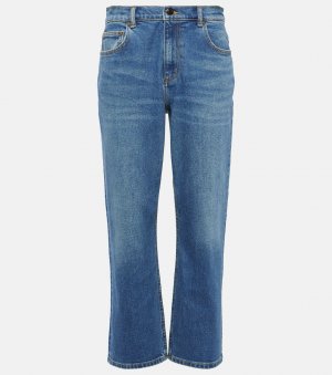 Укороченные расклешенные джинсы , синий Tory Burch