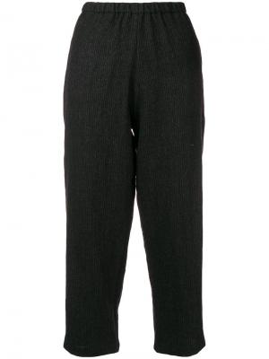 Укороченные зауженные брюки Apuntob. Цвет: чёрный