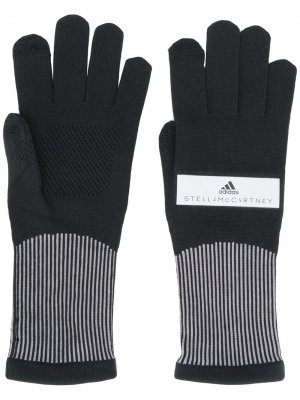Вязаные перчатки adidas by Stella McCartney. Цвет: черный