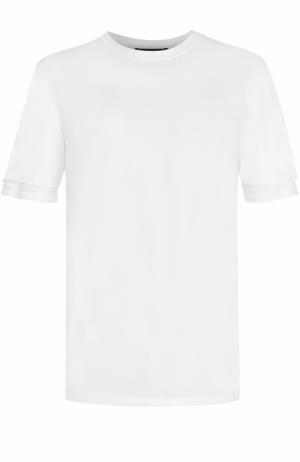 Хлопковая футболка с круглым вырезом 3.1 Phillip Lim. Цвет: белый