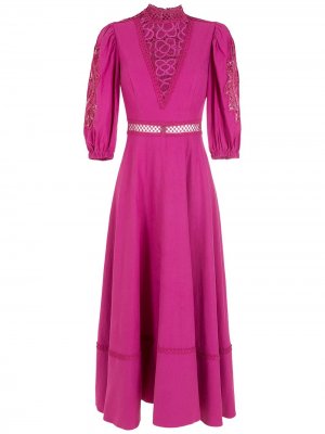 Платье мини Heloisa с кружевом Martha Medeiros. Цвет: розовый