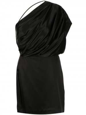 Короткое платье асимметричного кроя Michelle Mason. Цвет: черный
